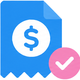 Price tag with a checkmark representing clear, predictable pricing.